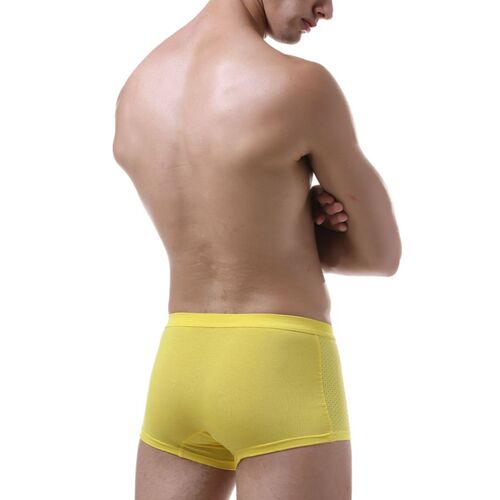  Men's Underwear Wholesale Mesh Breathable Lightweight Ice Silk Boxer Briefs U-shaped Bag Boxer Briefs Men's Trendy