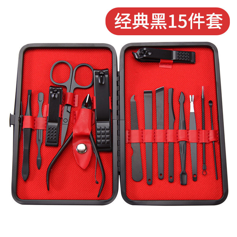 Nuevo set de cortaúñas transfronterizo, cortaúñas de alta calidad, set de 24 piezas, tijeras para uñas de uso doméstico, herramientas de manicura y pedicura