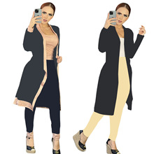 J2920 �ﶬ�¿���|ͨ��Ůʿӡ����[ �B��ȹ+�Lѝ ���b  2ɫ�F؛