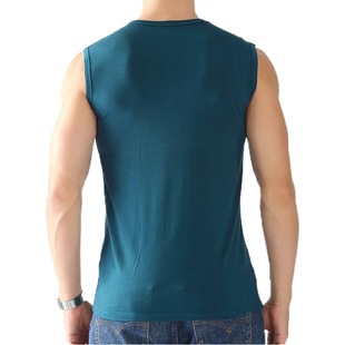 Wholesale Xia Xin Men's Fat Brother Thin Bamboo Fiber Soft Elastic Plus Fertilizer Quality V-neck Wide Shoulder Vest