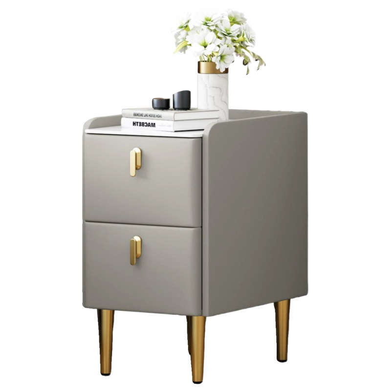 Pequeña mesa de cabecera de madera maciza lujosa cabecera de cabecera ultra estrecha armario de almacenamiento multicapa de 25cm armario de almacenamiento pequeño paquete completo