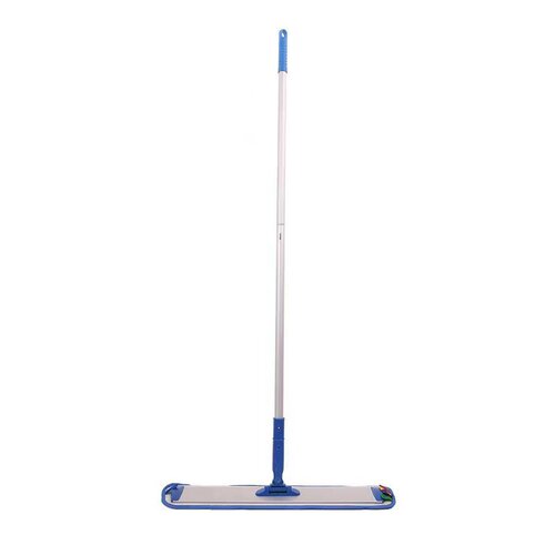Hand-washable aluminum flat mop rotating household hook-and-loop replacement cloth wet and dry flat mop