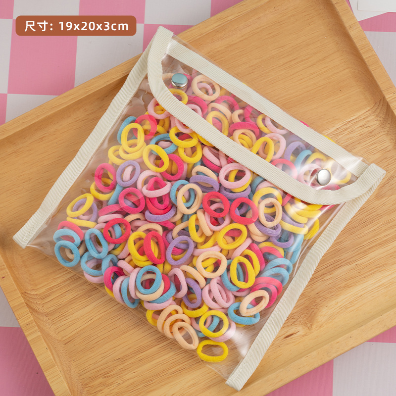 Niños de alta elasticidad cuerda de cabeza no daña cabello toallas de color anillo de cabello niñas correa de cabello bebé cabello anillo de cabello