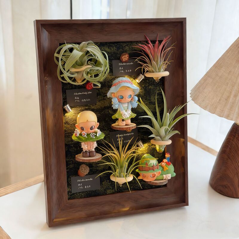 Air Plant Photo Frame Large Size Vintage Style Decorative Painting Indoor Green Plant Ornament Creative Magnetic Blind Box Photo Frame