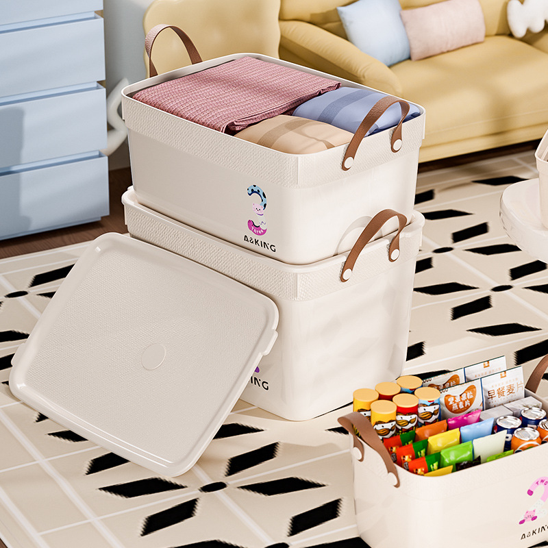 Caja de almacenamiento de artículos diversos de dibujos animados lindo, caja de almacenamiento de juguetes para bocadillos multifunción, artefacto de almacenamiento de ropa para el hogar