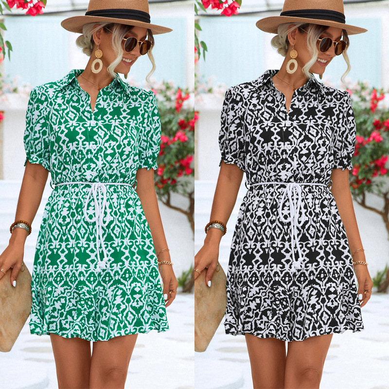 Floral Tie-Up Dress