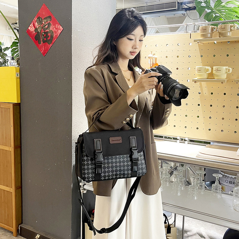Camera Bag Retro Cross-Border New Model Suitable for Canon Sony Mirrorless Camera Bag Women's Crossbody Fuji Nikon Photography Bag Camera Bag Retro Cross-Border New Model Suitable for Canon Sony Mirrorless Camera Bag Women's Crossbody Fuji Nikon Photography Bag