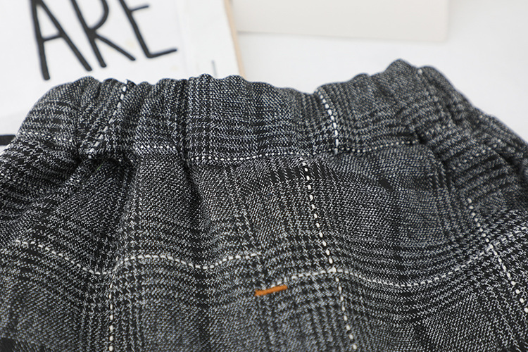 Children's clothing: Autumn long sleeved pants, three piece set, boys' plaid English suit, dress set_voghion.com