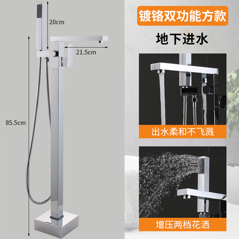 Todo el cobre negro frío y caliente piso bañera de grifo lateral vertical barril vertical cuenca pared fábrica de conexión al por mayor