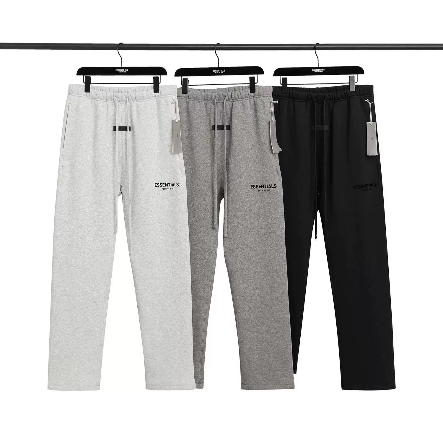 FOG FEAR OF GOD复线ESSENTIALS 秋冬加绒美式直筒休闲长裤卫裤男