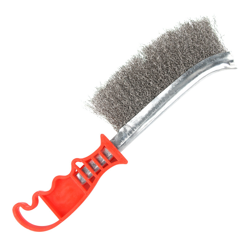Cepillo de alta densidad multifuncional industrial Cepillo de alambre Nuevo cepillo de alambre de acero con mango para pulir y eliminar el óxido