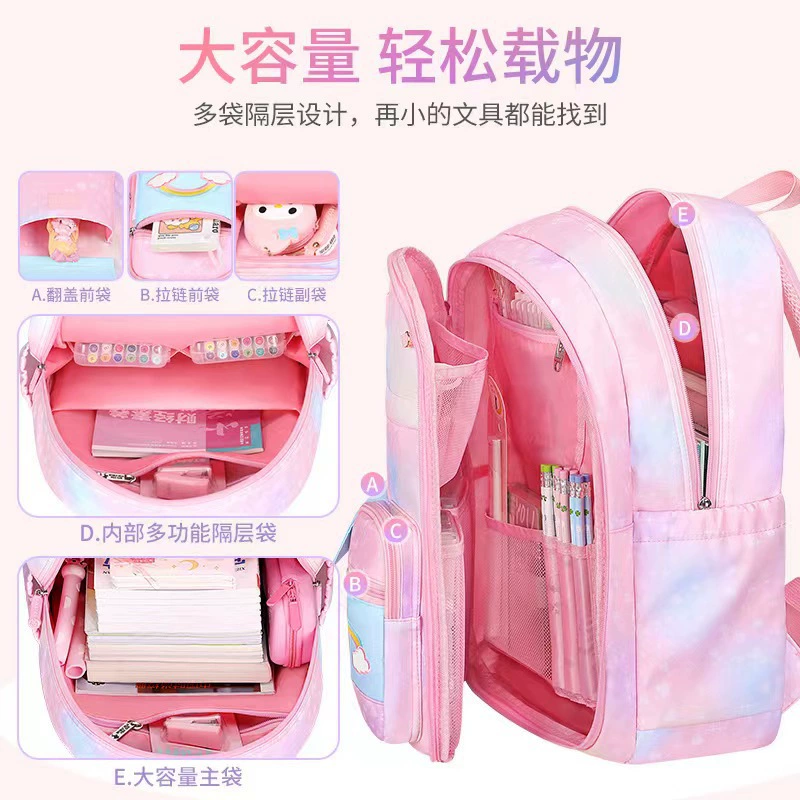 Cute backpack, small bag lightweight, Japanese and Korean, gradient