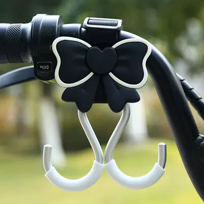 Other Electric Vehicle Accessories — Universal Front-Mounted Heavy-Duty - black-webbing-aluminum-double-hook-short-butterfly-flower