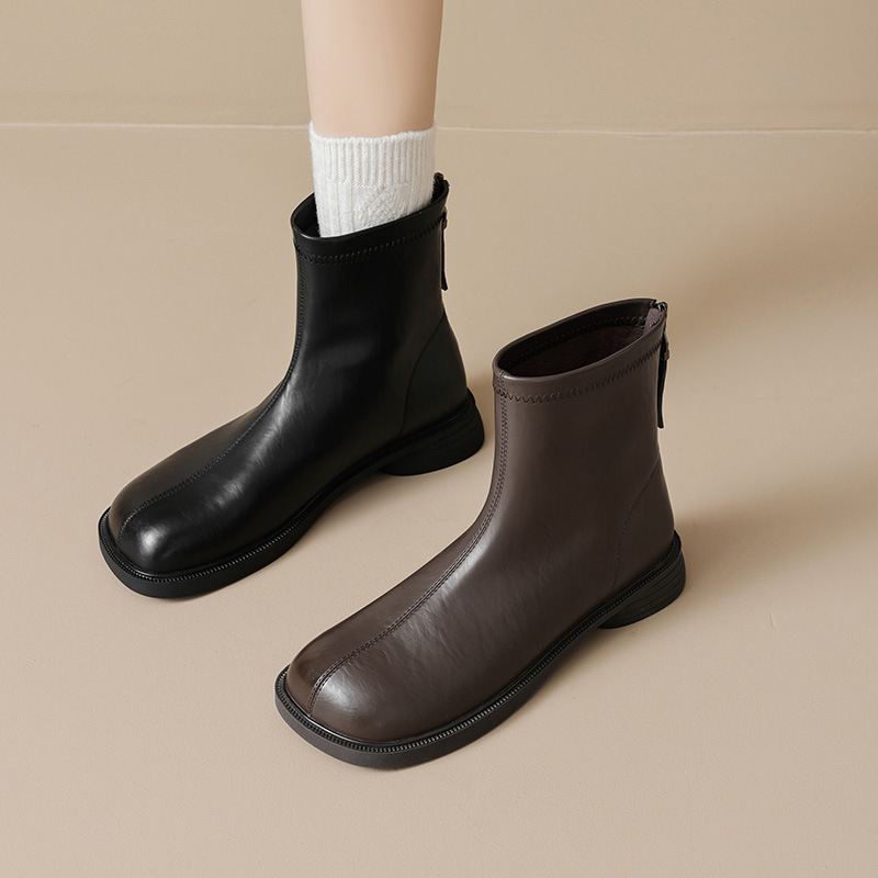 Botas cortas negras para mujeres 2026 nuevas botas delgadas retro de otoño estilo británico botas Martin botas de primavera y otoño botas simples image 3