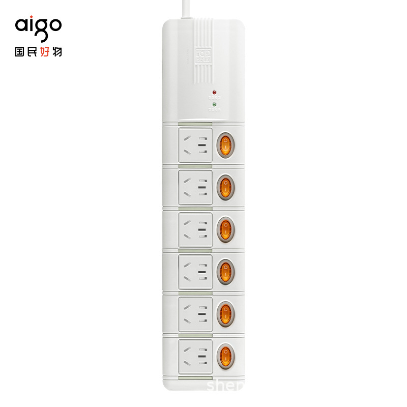 突破插排多功能开关插座接线插板批发办公室家用防过载拖线板S6K6