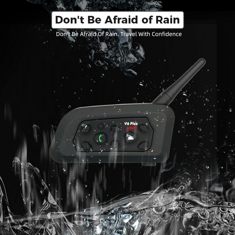 V6-1200 Motorcycle Helmet Bluetooth Intercom 1200m Dual-Mode Riding Bluetooth Intercom