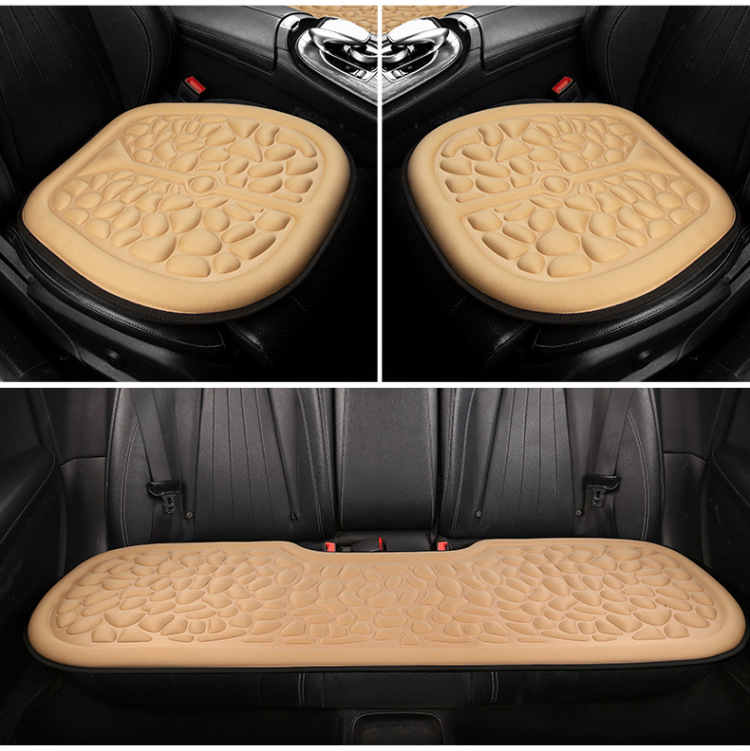 Four Seasons Car Seat Cushion Universal Three-piece Comfortable Air Cushion Simple Thickened Single-piece Rear Breathable Seat Cushion Without Backrest
