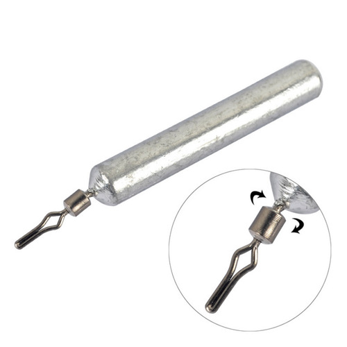 Round lure lead pendant, high-quality inverted fishing lead, long inverted fishing lead rod-shaped lead cylindrical lead pendant