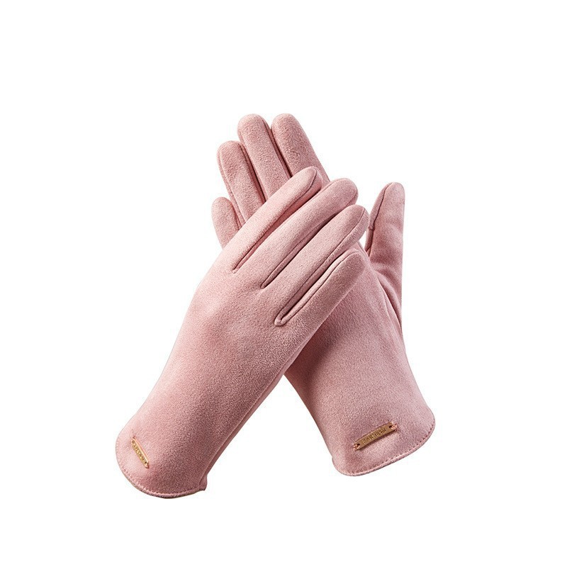 El logotipo de oro de suede - rosa para mujeres