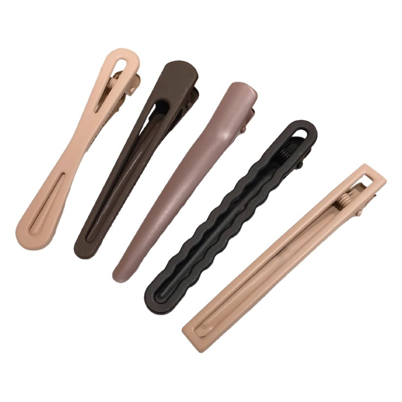 Simple sin costuras horquilla hembra pico clip palabra clip frente flequillo clip lateral maquillaje lavado de cara horquilla verano