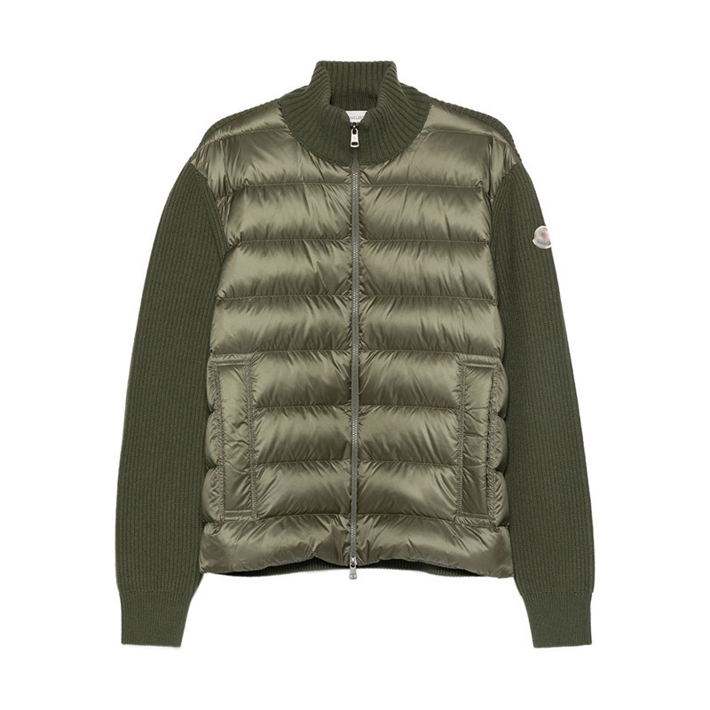 2026 Cross-Border Foreign Trade Moncler Wool Knit Patchwork Down Jacket Long Sleeve Stand Collar Lightweight Warm Jacket Coat 2026 Cross-Border Foreign Trade Moncler Wool Knit Patchwork Down Jacket Long Sleeve Stand Collar Lightweight Warm Jacket Coat