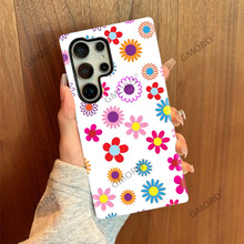 跨境爆款彩绘花朵三星S25edge菲林二合一保护套S23防摔保护壳硬壳