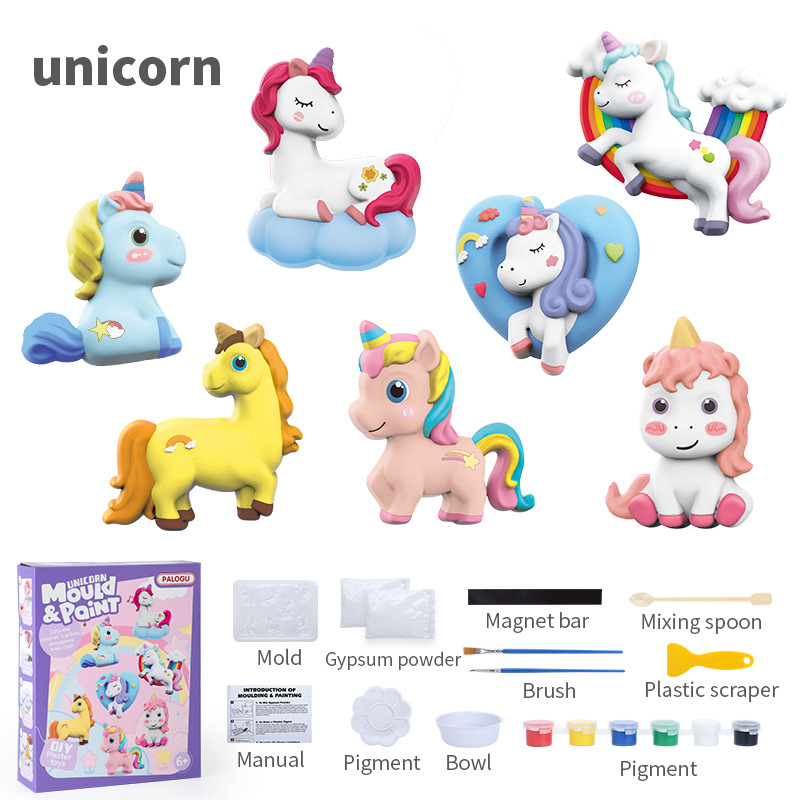 DIY Гипсовая окраска краска (единорог)