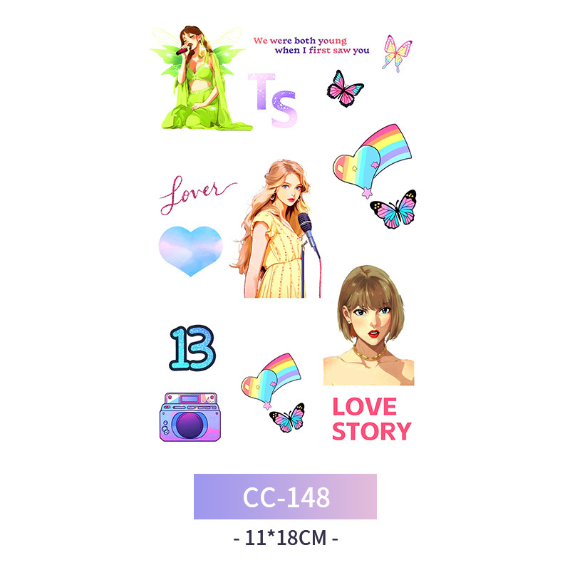 Transfronterizo en stock al por mayor de halloween colorido mariposa tatuaje pegatinas simulación sangrienta cicatriz pegatinas divertidas pegatinas impermeables