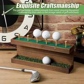木质棒球收纳架双层高尔夫球置物架实木垒球放置架桌面棒球展示架