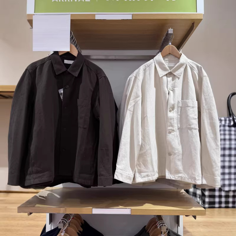 Shirt, long-sleeve, jacket for leisure, cotton and linen, oversize