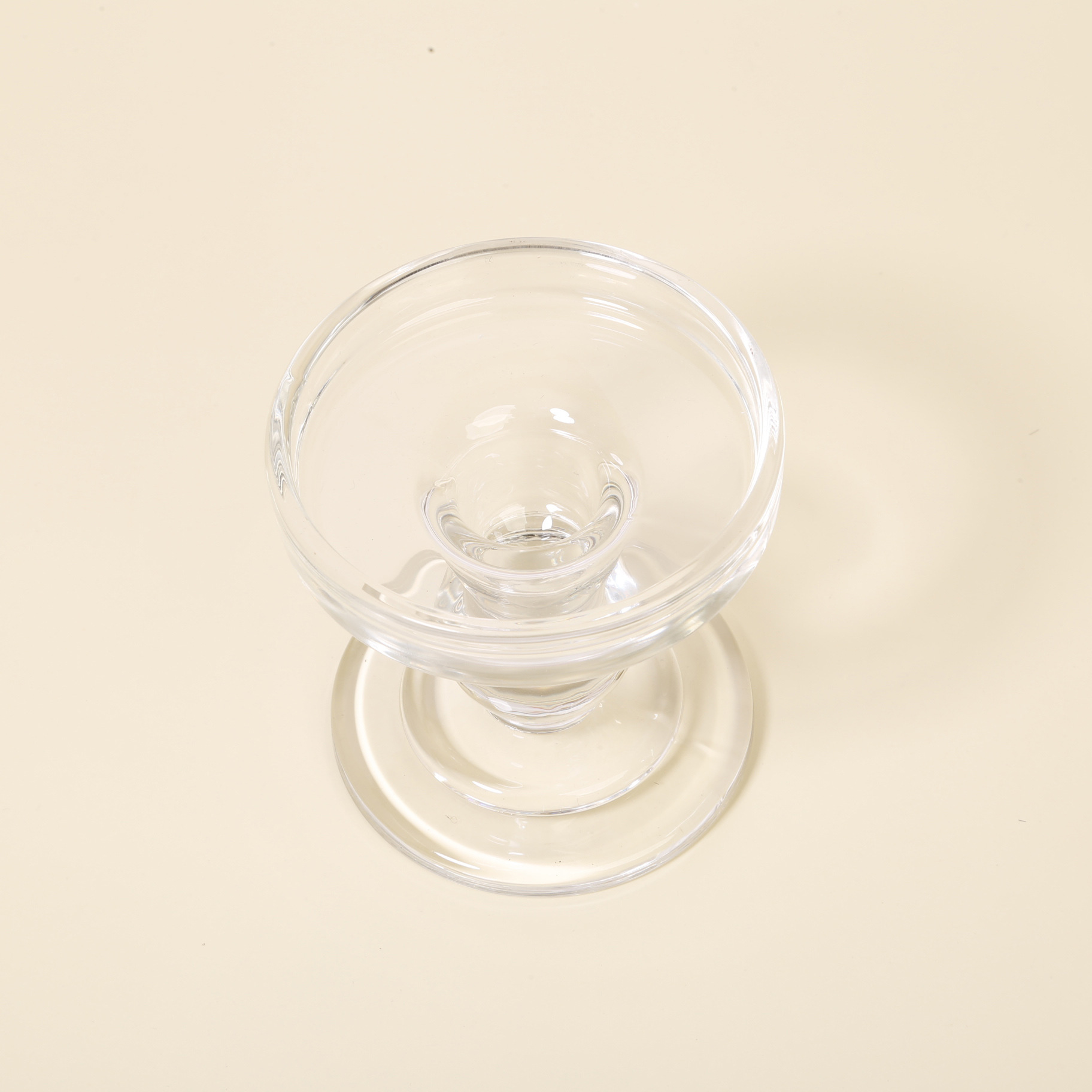 완전 투명 유리 촛불 holder-0x0cm
