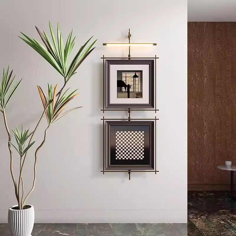 Cross-Border Exclusive Supply of Wrought Iron Vintage Decorative Wall Hangings, Oil Paintings, Metal Entrance Hall Decorations, Temu Manufacturer Dropshipping