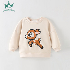 Children's Sweatshirt 100% Cotton Autumn/Winter Unisex Long Sleeve Top Toddler/Young Children Hooded Crew Neck T-Shirt Cartoon Style