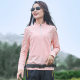 Outdoor Sports Hiking Stand Collar T-shirt Women's Thin Quick-drying Clothes Large Size Loose Sunscreen Long-sleeved Quick-drying Top for Summer