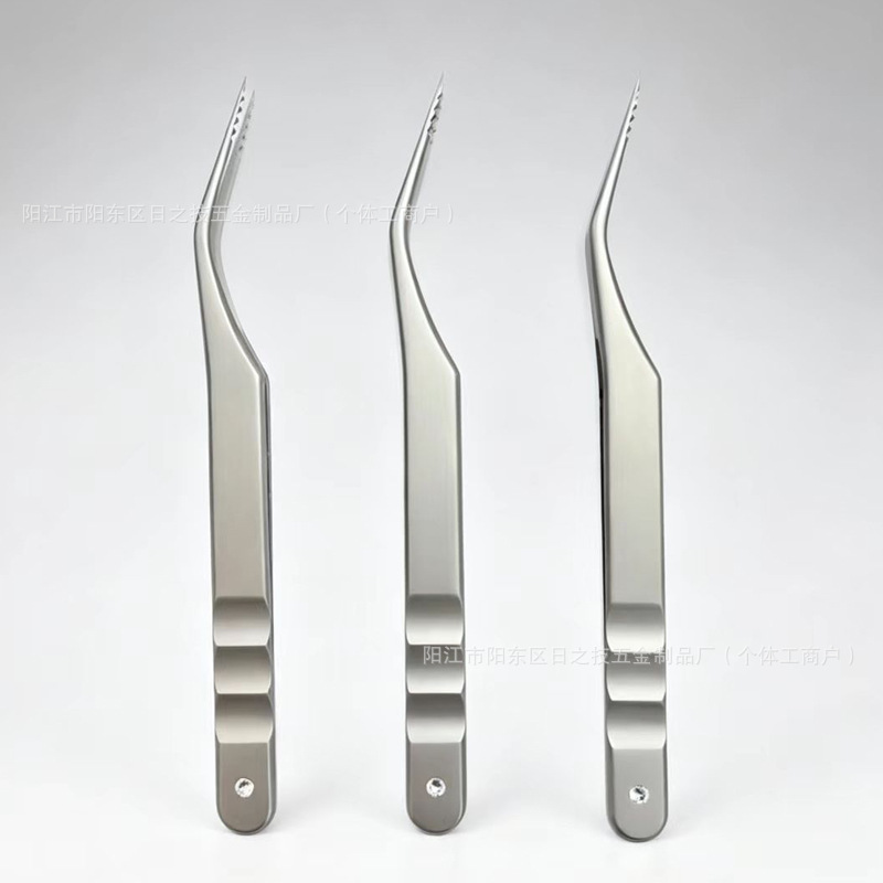 New Chinese-Style Gear-Type Hair-Separating Tweezers, High-Precision Eyelash Extension Tweezers, Specialized Clips for Eyelash Technicians, Separating Hair More Accurately