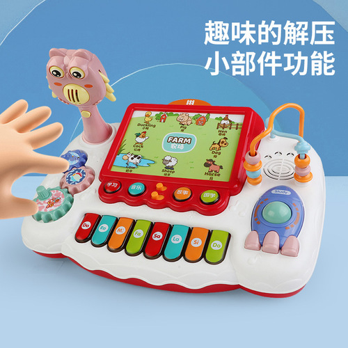 Children's multifunctional bilingual enlightenment early education learning table story machine toys boys and girls supermarket toys gifts wholesale