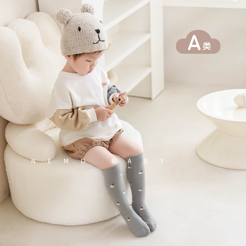 Nuevos productos de otoño calcetines para bebés sin talón, calcetines para niños de moda coreana, calcetines de dibujos animados lindas para niños y niñas