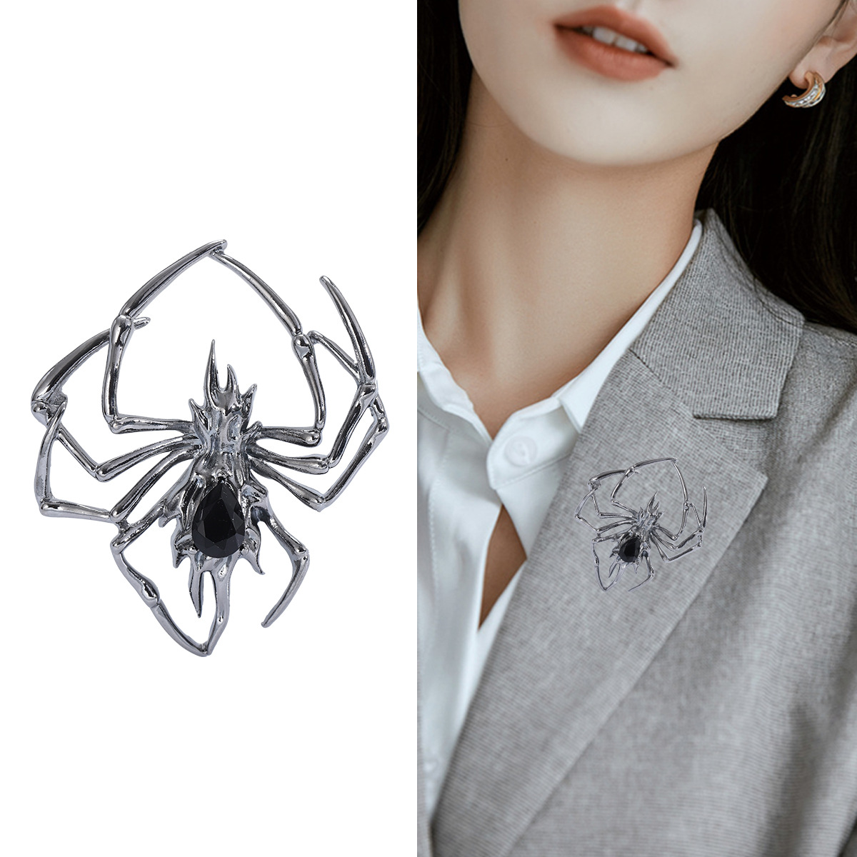 20g Weight Brooches Classification Holiday, Daily Occasion Alloy Material Halloween Festival Spider Pattern Women's Gender Casual, Simple Style Style Casual Simple Style Pin Spider Alloy Women's Brooches 1