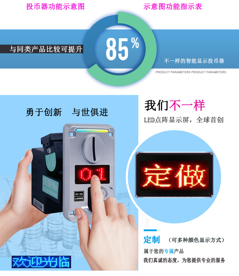 厂家直比较式销智显投币器娃娃机洗衣机 电玩城专用游戏机投币器-阿里巴巴