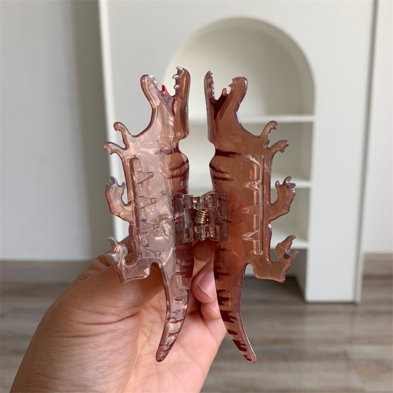 35g Weight Hair Claws Hair Accessories Type 1 Piece Quantity Holiday, Party Occasion Arylic Material Dinosaur Pattern Women's Gender Cute Style Cute Little Dinosaur Acrylic Small Jaw Clip Cute Personality Sweet Niche Hair Claw Hairpin Hair Ornaments New 9
