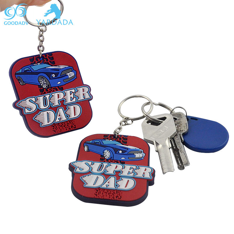 Advertising Gift Manufacturers Wholesale Soft Rubber Keychains, Single-Sided Three-Dimensional Pattern Custom Logo Rubber Keychains