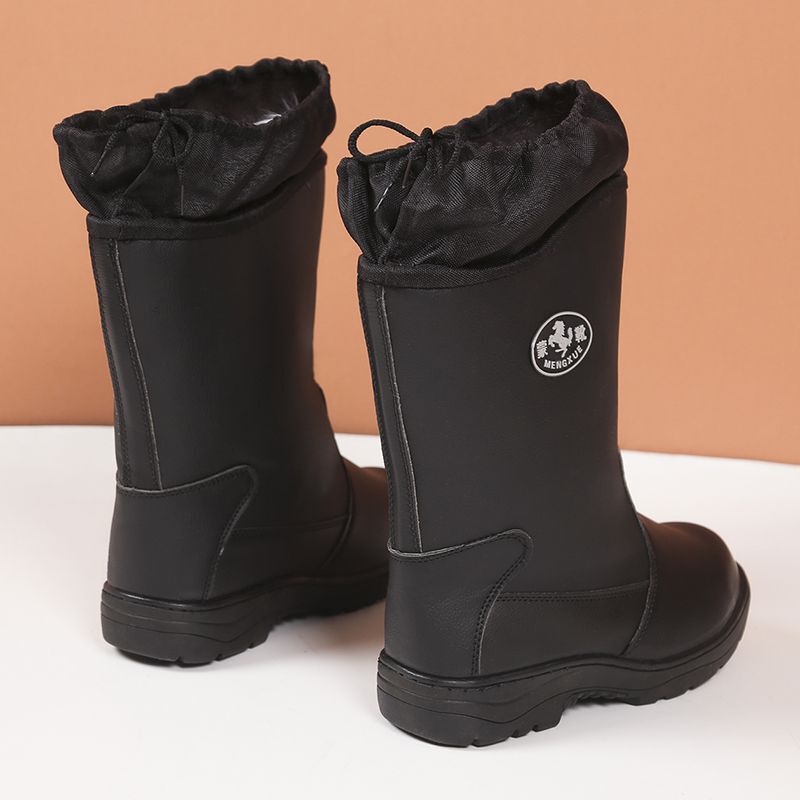 Thickened Men's Snow Boots Waterproof Rubber Sole Takeaway Express Cold-Proof Boots Stall Work Shoes Long Wool High Tube Anti-Slip Thickened Men's Snow Boots Waterproof Rubber Sole Takeaway Express Cold-Proof Boots Stall Work Shoes Long Wool High Tube Anti-Slip