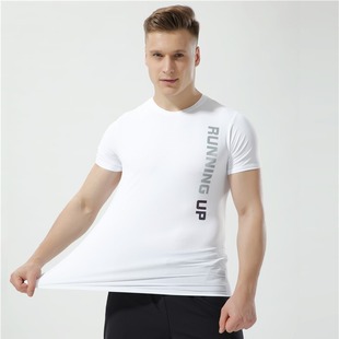 Star hunting sports leisure short sleeve T-shirt ice silk nylon silk slippery elastic factory direct fitness clothing running clothing 8088
