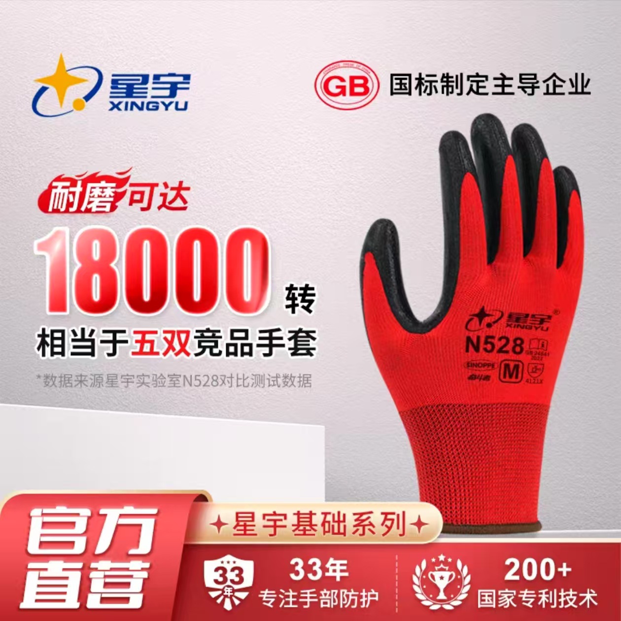 Xingyu N518 guantes de protección laboral de nitrilo Xingyu guantes gruesos resistentes al desgaste, resistentes al aceite, antideslizantes, construcción de trabajo seco, reparación de automóviles, prevención de aceite image 9