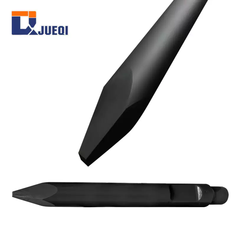 挖掘机液压破碎锤钎杆195炮头钢钎工程机械配件耐磨凿岩开槽钎子