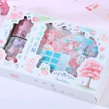 厂家直销16入PET透明手账贴纸胶带套装 日系少女心日记装饰贴画