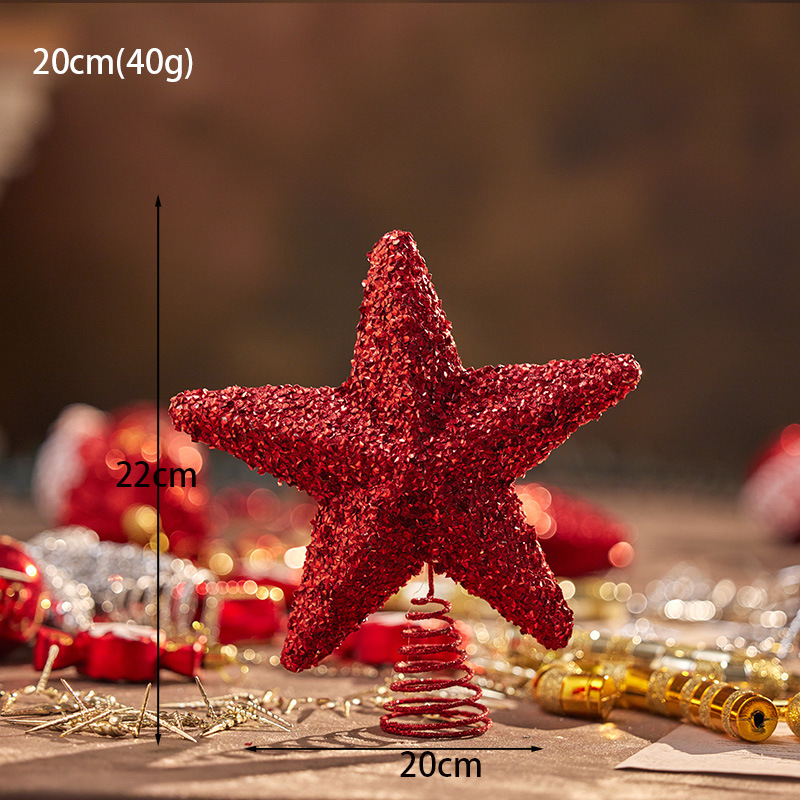 15 / 20cm árbol estrella estrella de cinco puntas champán oro rojo plata espuma de navidad estrella decoración props