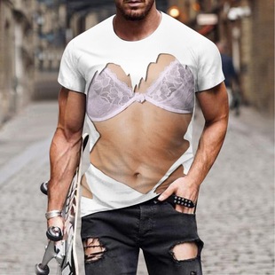[Picture production] [413 cross-border] men's printed short-sleeved T-shirt