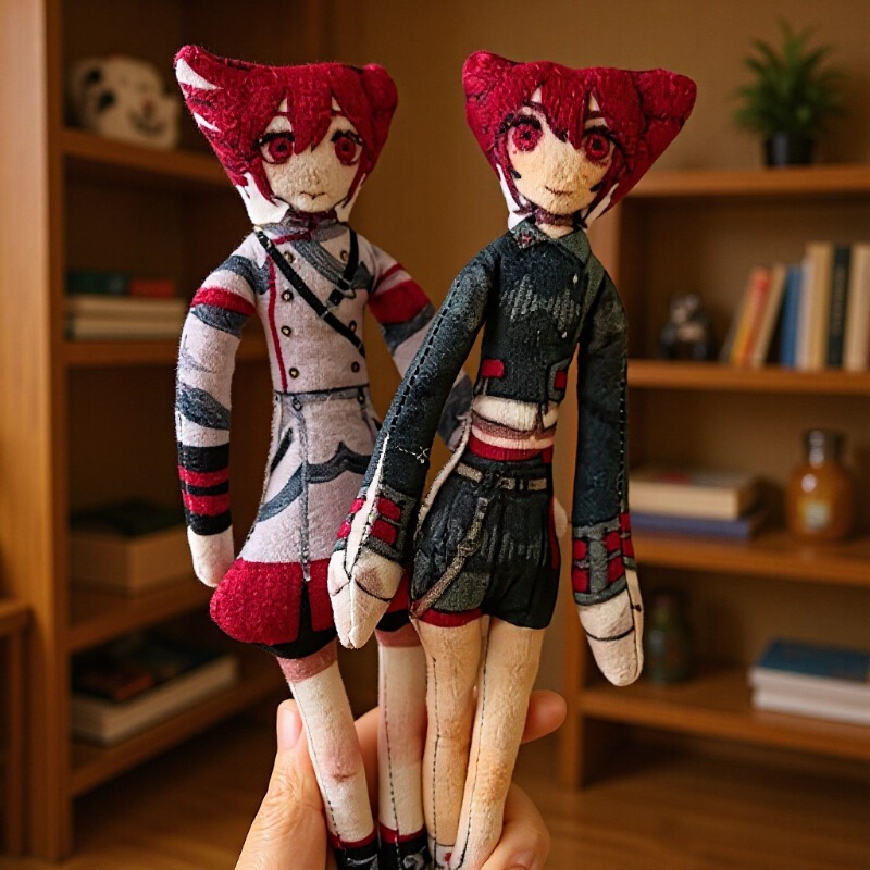 2D Fan-Made Future Heavy Sound Twins Doll with Wire Skeleton in the Hands and Feet, Can Be Positioned and Posed 2D Fan-Made Future Heavy Sound Twins Doll with Wire Skeleton in the Hands and Feet, Can Be Positioned and Posed