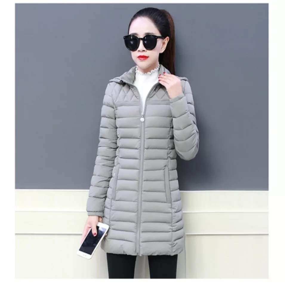 Chaqueta acolchada femenina invierno ligera